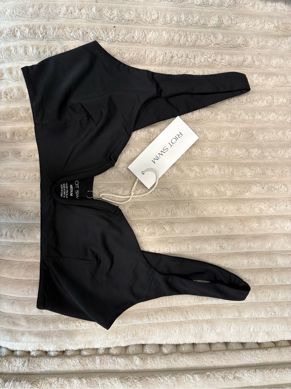Riot Swim Bri Black Bikini Top